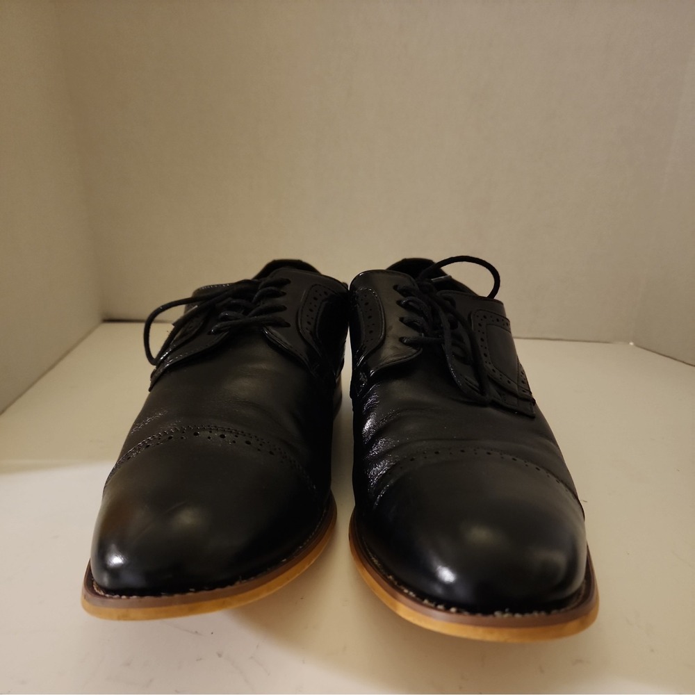 Stacy Adams Dickinson 25066-001 Men's Black Cap Toe Oxford Dress Shoes Size 10
